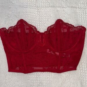 Victoria's Secret Red Lace Bandeau